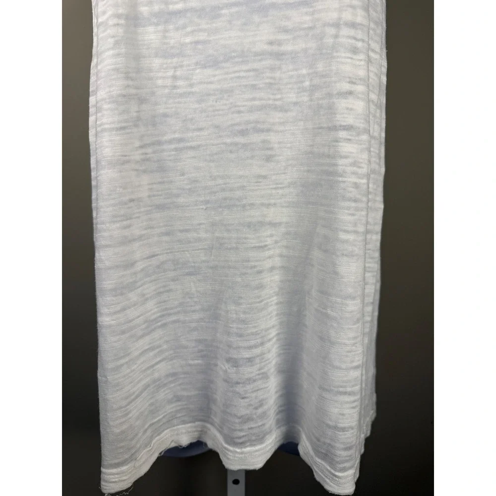 Free People Brisbane Mock Neck Tank White Heathered Open Back Size S Boho